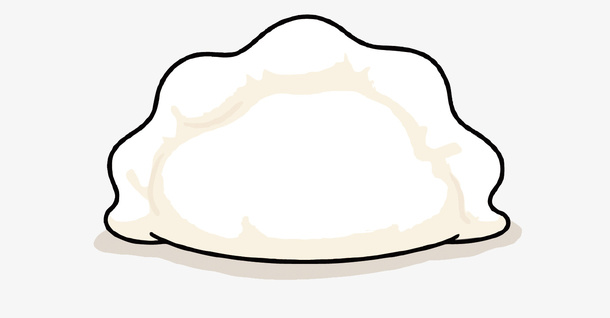 矢量卡通一个饺子免抠