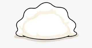 矢量卡通一个饺子免抠