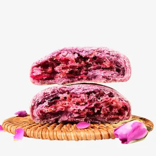 紫薯鲜花饼免抠