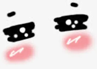 创意可爱的卡通贴纸害羞的人物表情免抠