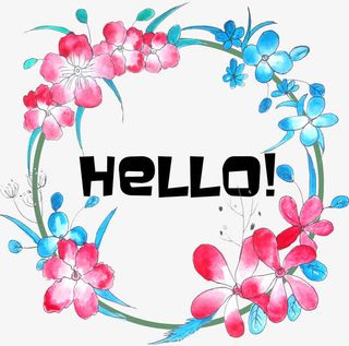 手绘装饰小清新鲜花边框素材免抠