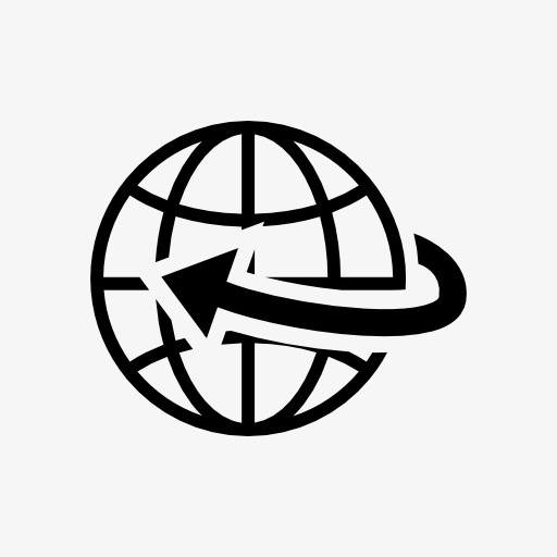 地球和箭头图标免抠