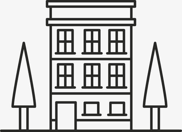 高楼建筑创意矢量图免抠