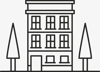 高楼建筑创意矢量图免抠