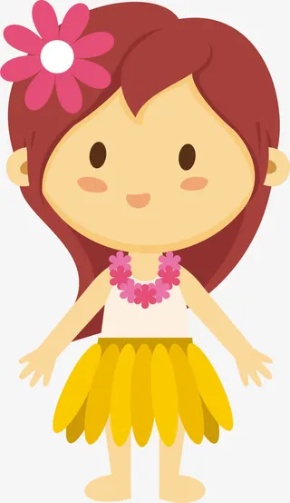 夏威夷旅行的女孩免抠