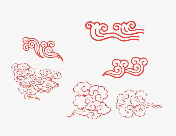 线条祥云免抠