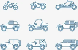 矢量机动车免抠