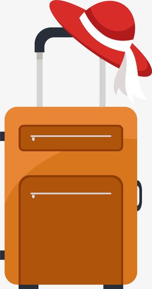 夏日度假旅行行李箱免抠