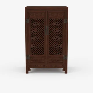 一个棕色简单高柜子免抠