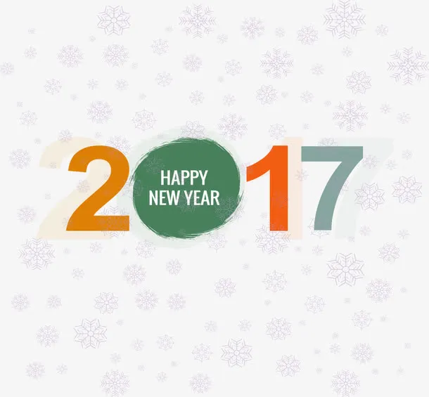 雪花背景扁平2017素材