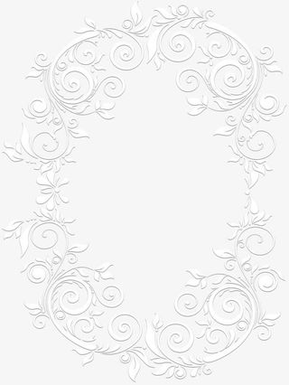 黑色简约线条花朵边框纹理免抠