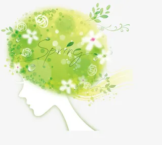 春天时尚女人免抠