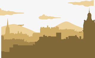 雾蒙蒙的城市矢量免抠