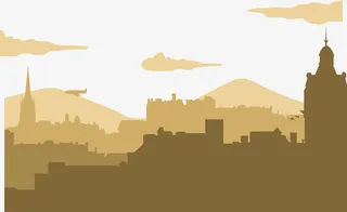 雾蒙蒙的城市矢量免抠