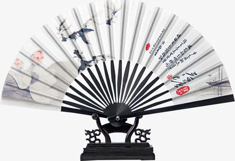 古风 水墨扇子免抠