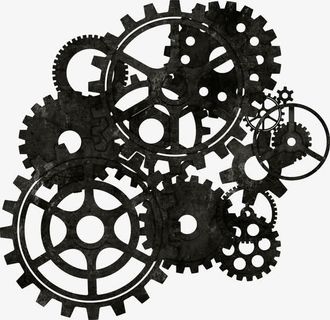 暗黑机械工业革命蒸汽朋克蒸汽机免抠