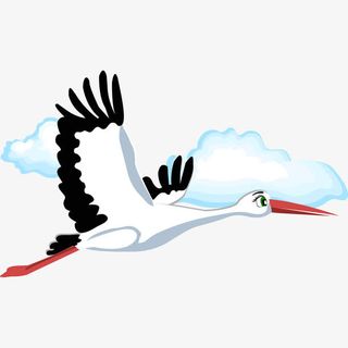 矢量春天白鹤云免抠