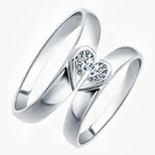 爱心对戒七夕情人节免抠