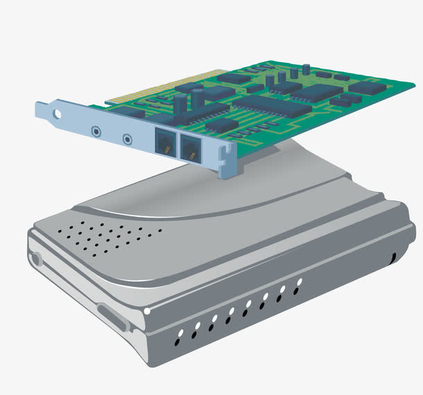 电脑组件矢量图免抠