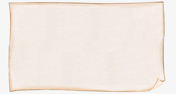 黄色卷起的纸张背景手绘