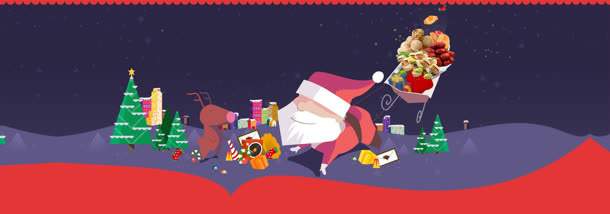 美食圣诞节banner创意设计