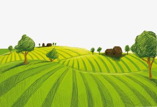 绿色草原牧场免抠