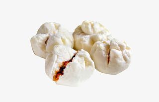开口包子叉烧包实物素材免抠