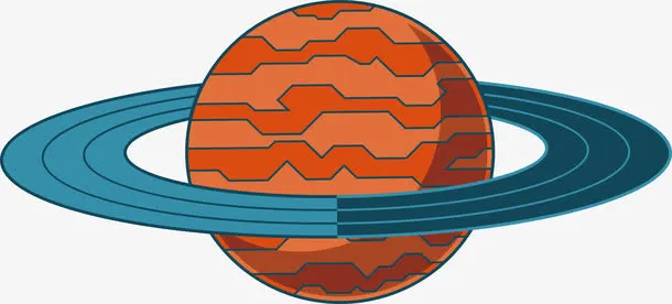 一颗橘红色的恒星免抠