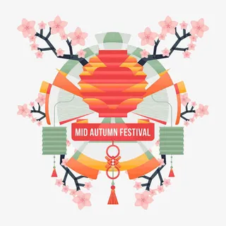 中秋抽像图免抠