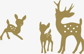 卡通梅花鹿免抠