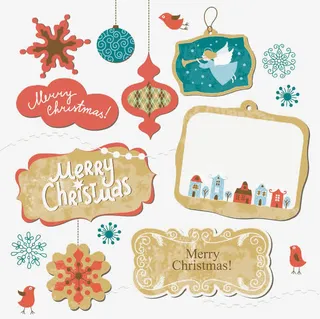 圣诞装饰边框免扣素材免抠