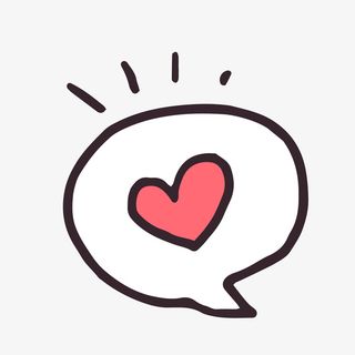 对话气泡中的爱心矢量图免抠