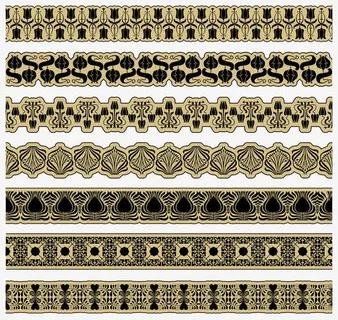 古典风花边分割线矢量免抠