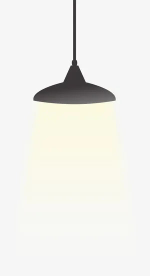 手绘灰色吊灯灯光免抠