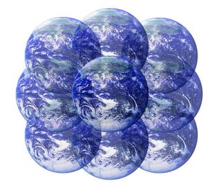 多个蓝色地球高清免抠