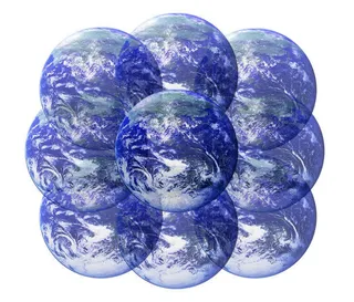 多个蓝色地球高清免抠