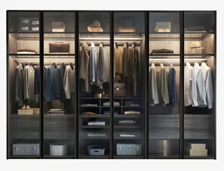 玻璃平开移门衣柜免抠