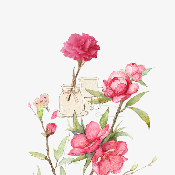 水彩鲜花免抠