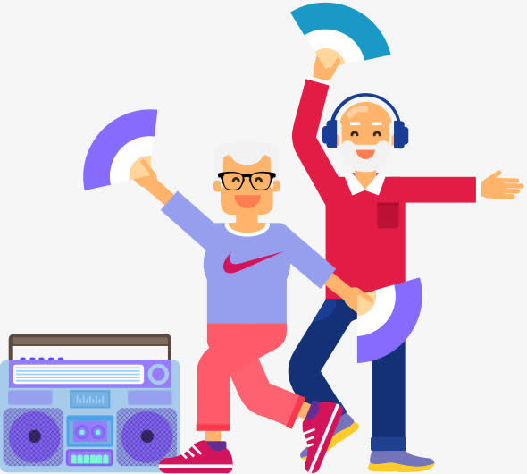 广场舞中国风卡通免抠