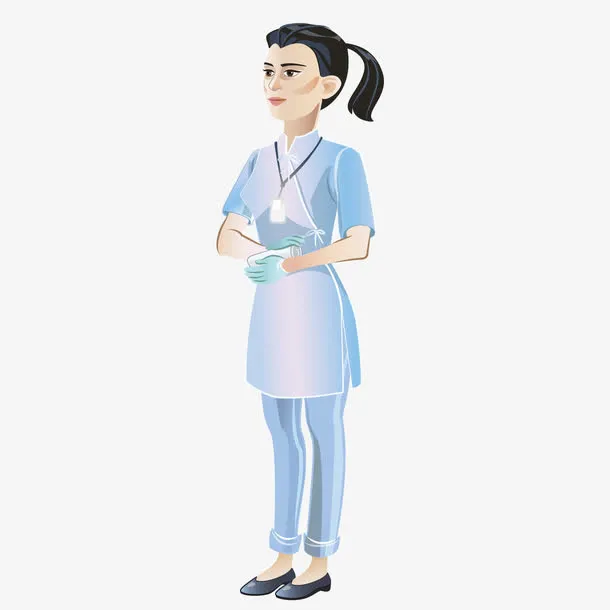 卡通医院的护士人物免抠