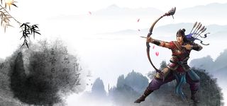 中国风武侠海报背景高清