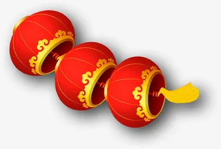 灯笼春节元旦喜庆节日灯笼免抠
