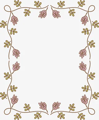 春季绿色藤蔓框架免抠