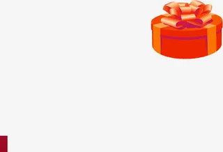 淘宝扁平风格红色礼盒包装免抠