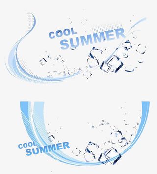 酷爽夏日英文免抠