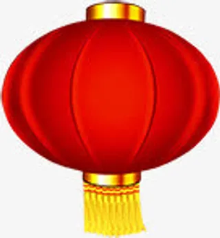 扁平风格质感红色的灯笼免抠