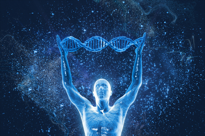 DNA分子结构海报背景高清