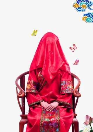 中式婚礼新娘免抠