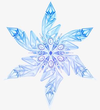 矢量蓝色冰花免抠