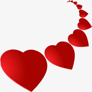 红色心形创意图案免抠